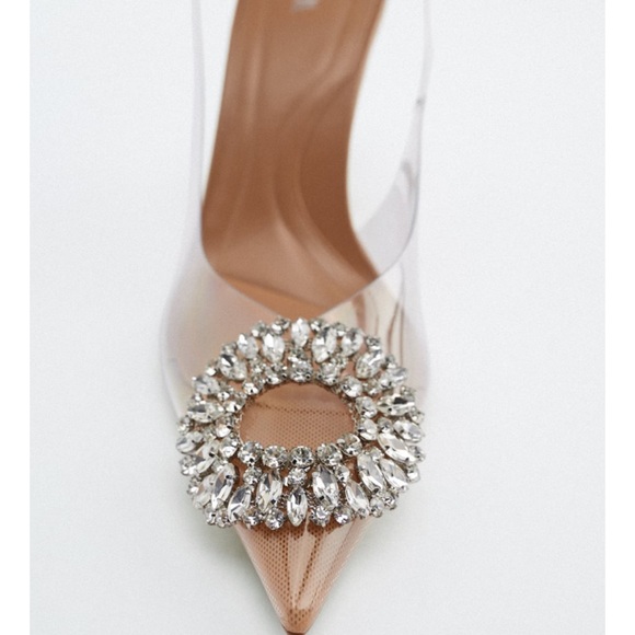 ZARA Jewel Vinyl High Heels - Picture 4 of 11